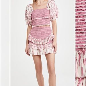 Saylor Keka Crop Top & Skirt Set size XS NWT